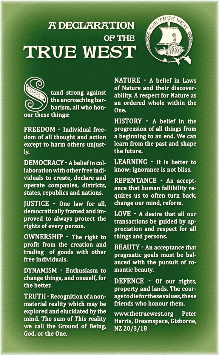 declaration as if printed with green